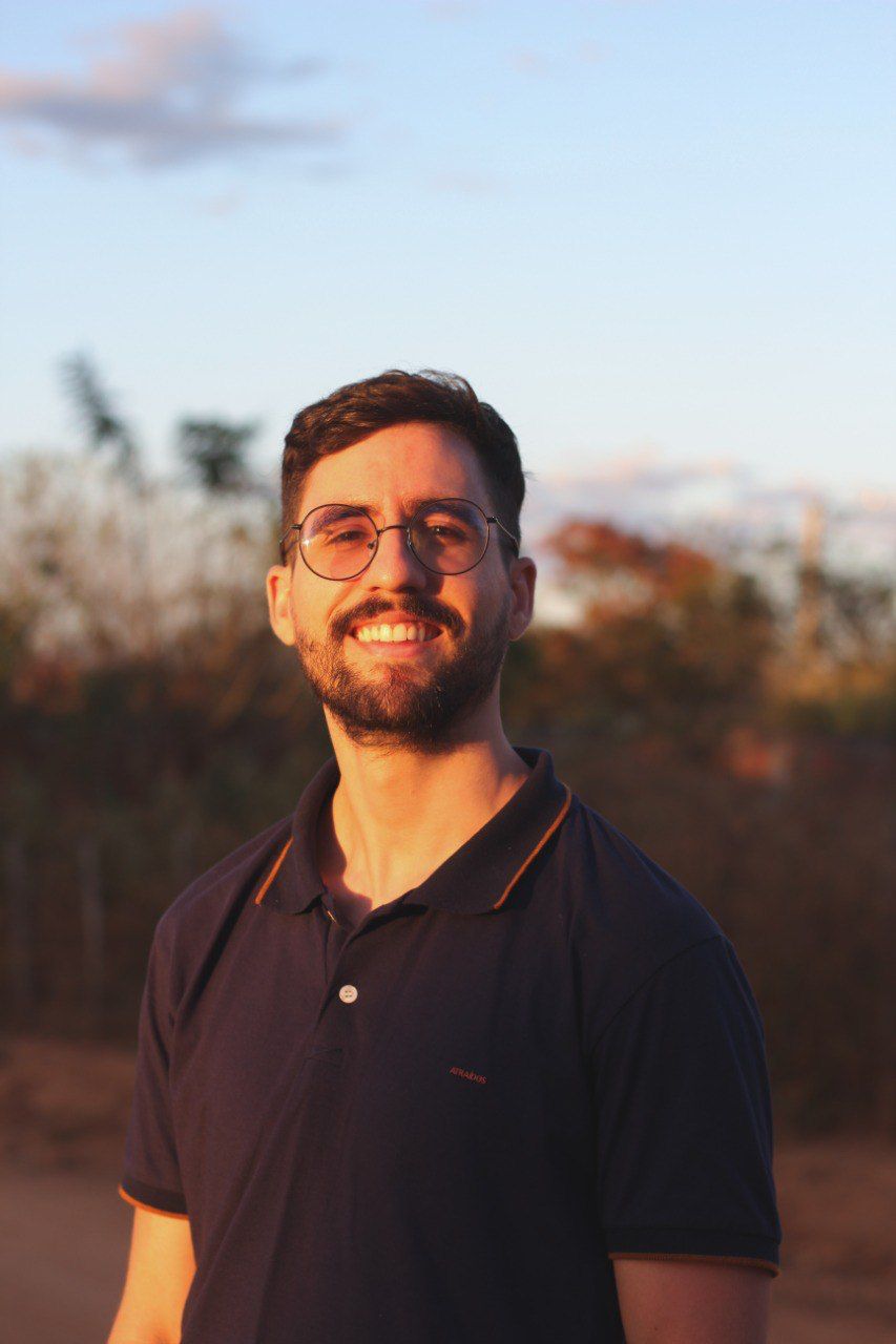 Profile shot of smiling researcher